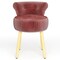 Velvet Vanity Chair with Tufted Back Rubber Wood Frame Small Makeup Stool for Bedroom